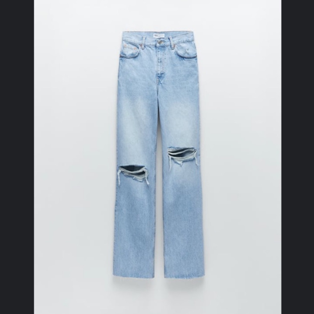 Zara Wide Leg High Rise Jeans